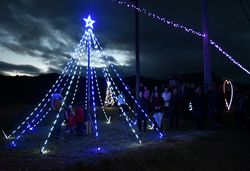 岩間地区でイルミネーション