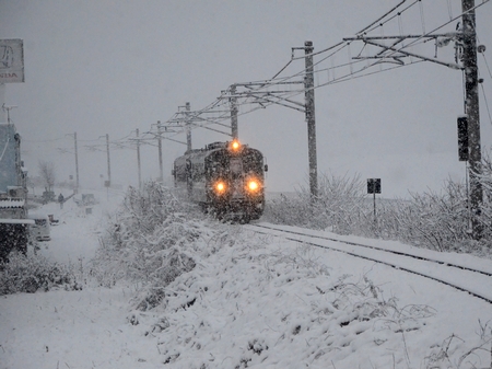 両丹日日新聞 市街地に今冬初の積雪 山間部では30センチ超える ニュース