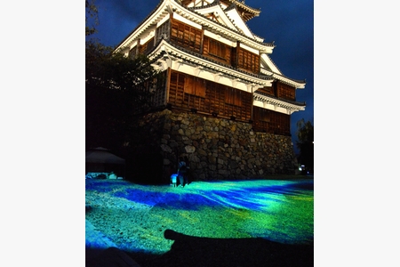 寂しい福知山の夜に魅力を－　城と商店街で光のアート