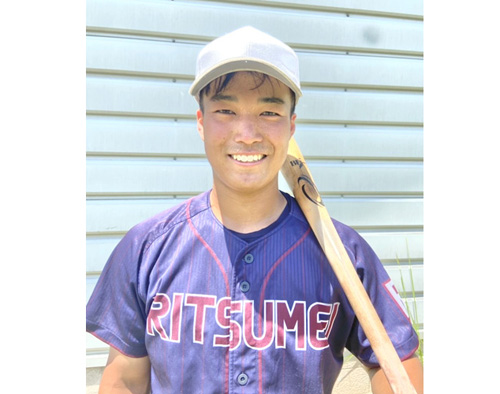 打率と出塁率2冠を達成　かしの木台出身の立命館大1年岩間選手