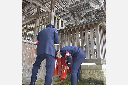 市内の文化財23カ所　消防による立ち入り検査