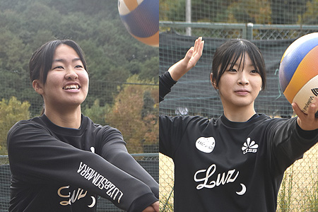 ビーチバレーＵ21・Ｕ19日本代表選考合宿に参加　成美高2年の戸叶選手と冨安選手