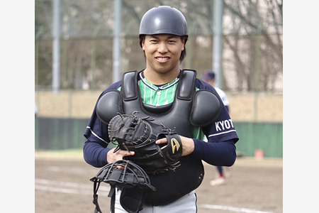 準硬式野球　全日本大学選手権に出場　市出身、京都先端科学の田中快知捕手