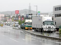 渋滞が市街地にまで